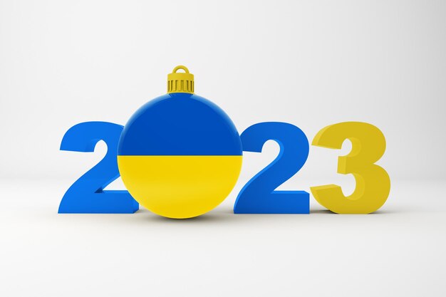 2023 Jahr mit Ukraine Ornament