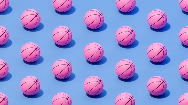 3D-Ansicht der Basketball-Grundlagen