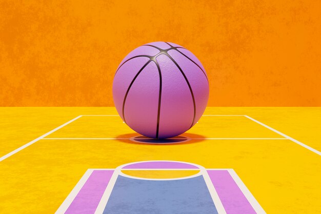 3D-Ansicht der Basketball-Grundlagen