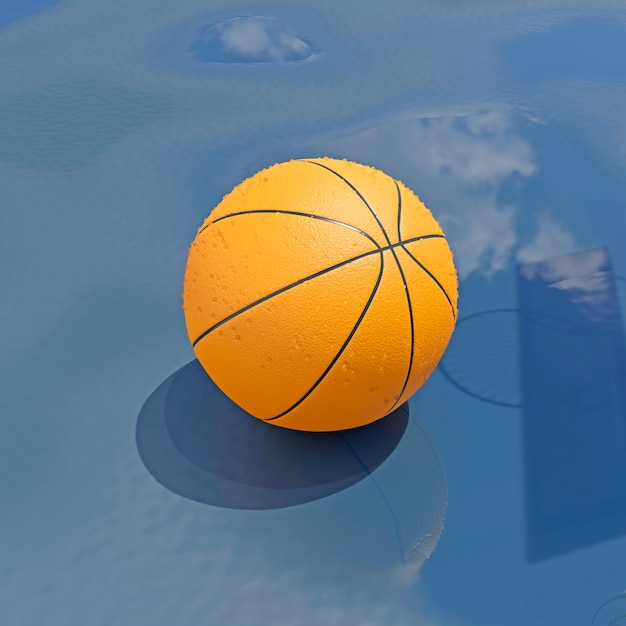 3D-Ansicht der Basketball-Grundlagen