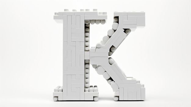 3D-Ansicht des Buchstabens k