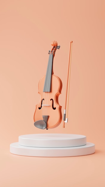 3D-Ansicht eines Musikinstruments