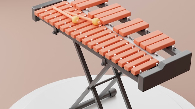 Kostenloses Foto 3d-ansicht eines musikinstruments