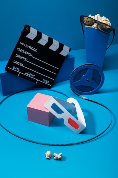 3D-Brille mit hohem Winkel und Popcorn-Anordnung