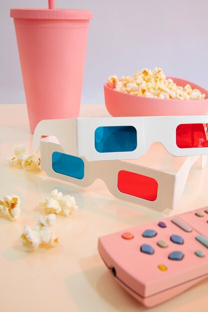 3D-Brille mit Trinkbecher