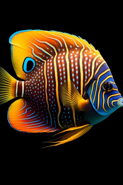 3D bunte Fische unter Wasser