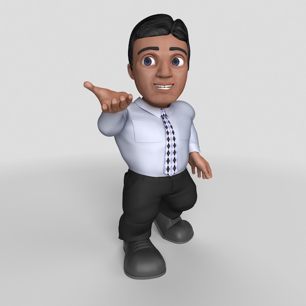 3D Cartoon Business Charakter