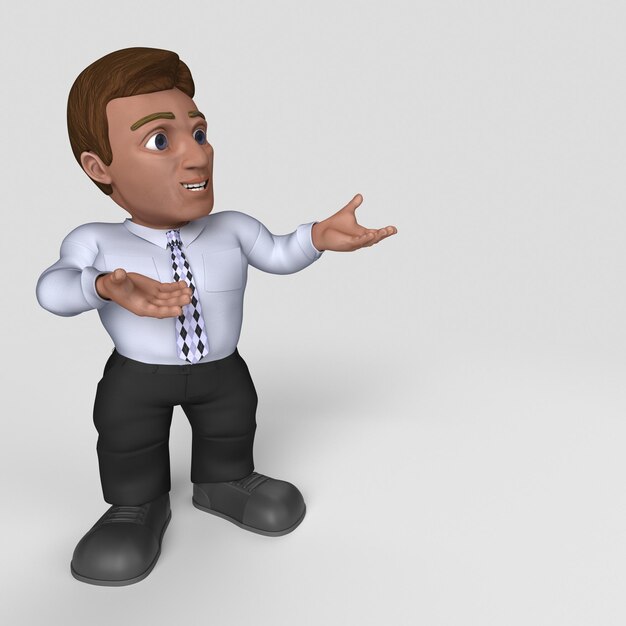 3D Cartoon Business Charakter