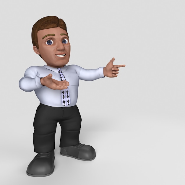 3d cartoon business charakter