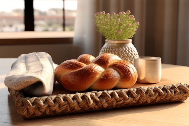 3d-Challah-Gericht für Chanuckah