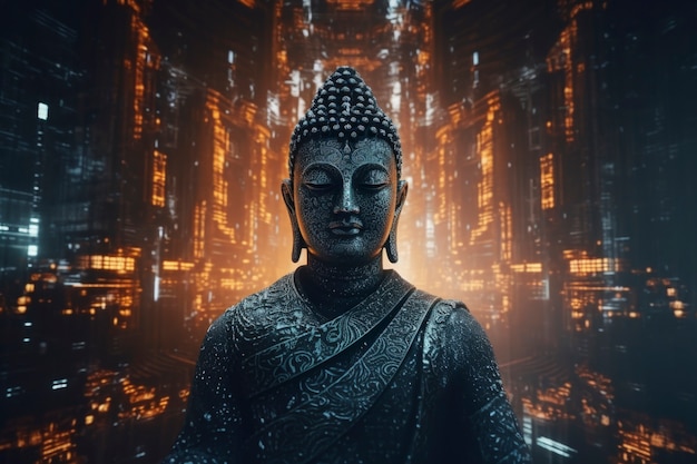 3D-Darstellung der Buddha-Statue