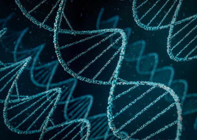 Kostenloses Foto 3d-darstellung der dna