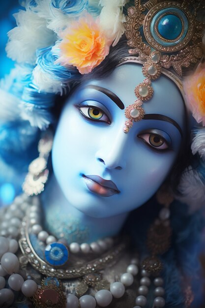 3D-Darstellung der hinduistischen Gottheit Krishna