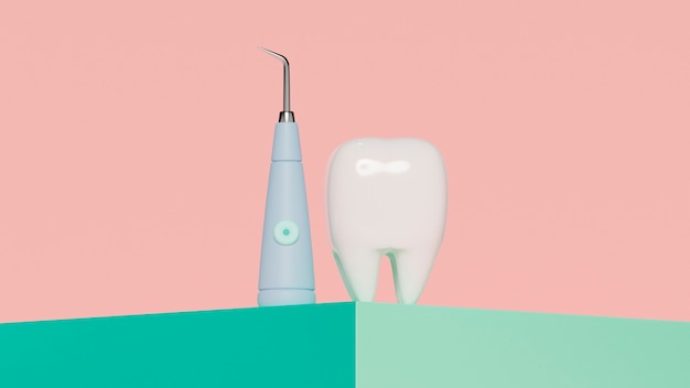 3D-Darstellung der Zahngesundheit und Hygiene