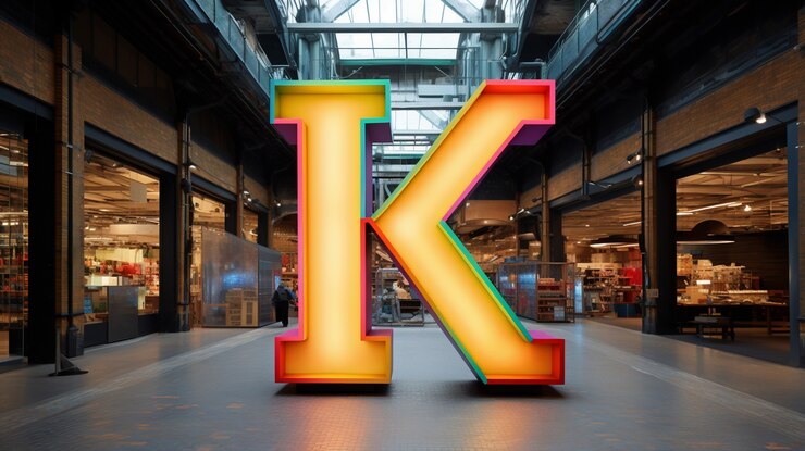3D-Darstellung des Buchstabens k