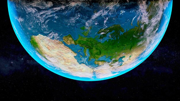 3D-Darstellung des Planeten Erde