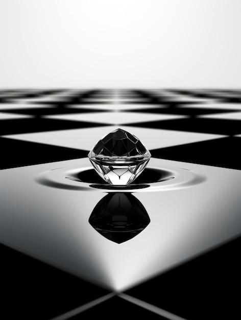 3D-Darstellung eines abstrakten schwarz-weißen geometrischen Hintergrunds