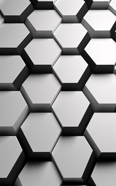 3D-Darstellung eines abstrakten schwarz-weißen Hintergrunds