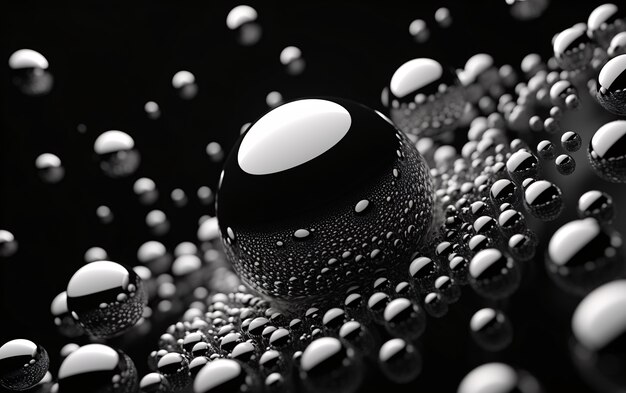 3D-Darstellung eines abstrakten schwarz-weißen Hintergrunds