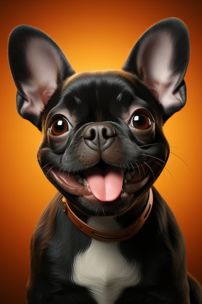 3D-Darstellung eines Cartoon-ähnlichen Hundes