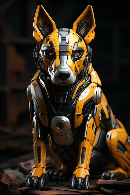 3D-Darstellung eines Roboterhundes