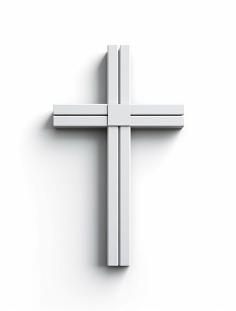 3D-Darstellung eines weißen Kreuzes