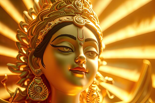 3d Durga-Göttin für die Navratri-Feier.