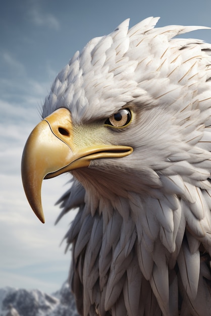 3D-Eagle-Porträt