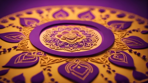 Kostenloses Foto 3d-illustration eines mandala-hintergrunds für kreative designarbeiten