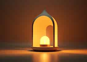 Kostenloses Foto 3d-lampen zur ramadanfeier