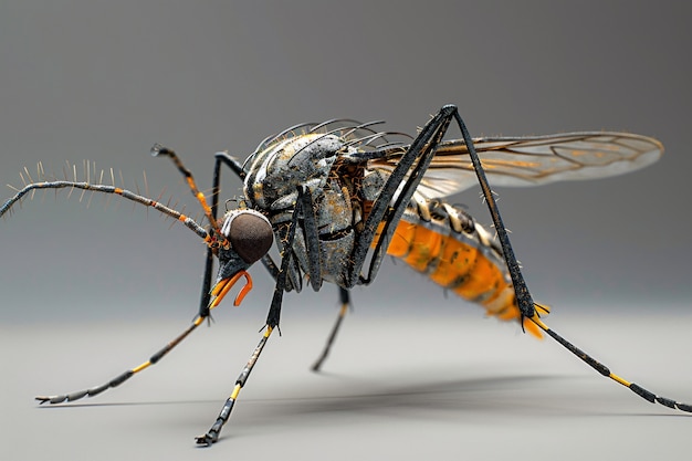 Kostenloses Foto 3d-mücken im studio