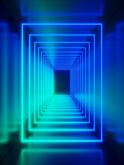 3D-Neonlicht-Hintergrund