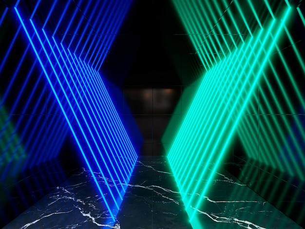 3D-Neonlicht-Hintergrund