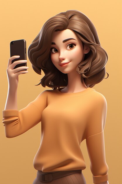 3D-Porträt einer Frau