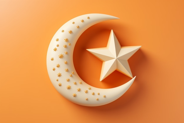 3d Ramadan Feiern Halbmond