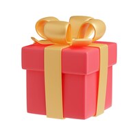 Kostenloses Foto 3d-render-geschenkbox mit schleifengeschenkpaket