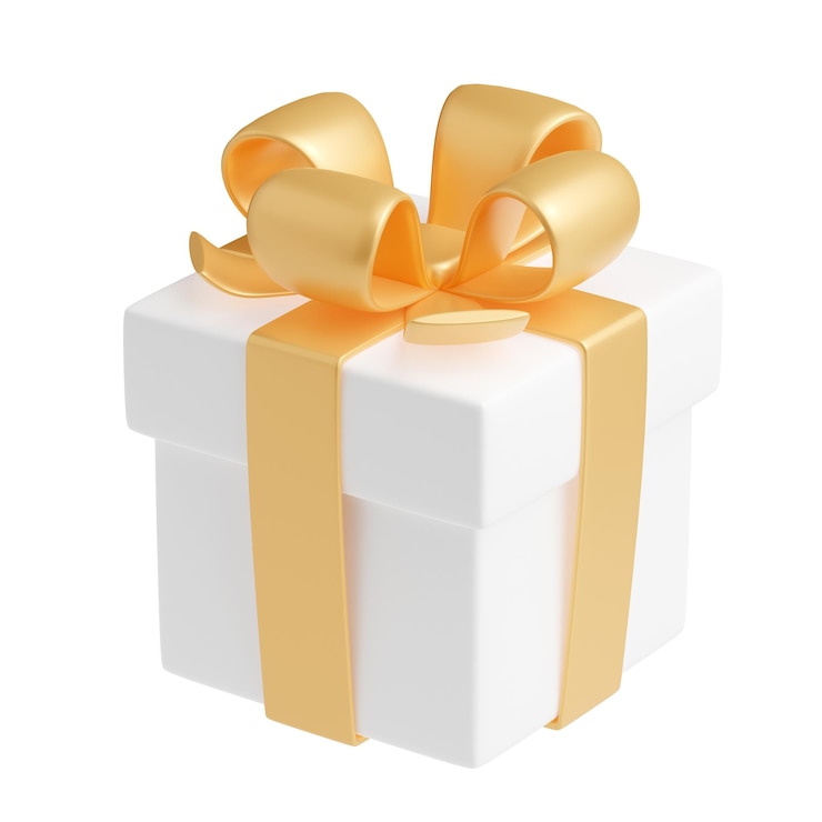 Kostenlose Foto 3d-render-geschenkbox mit schleifengeschenkpaket
