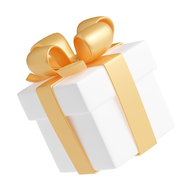 Kostenlose Foto 3d-render-geschenkbox mit schleifengeschenkpaket