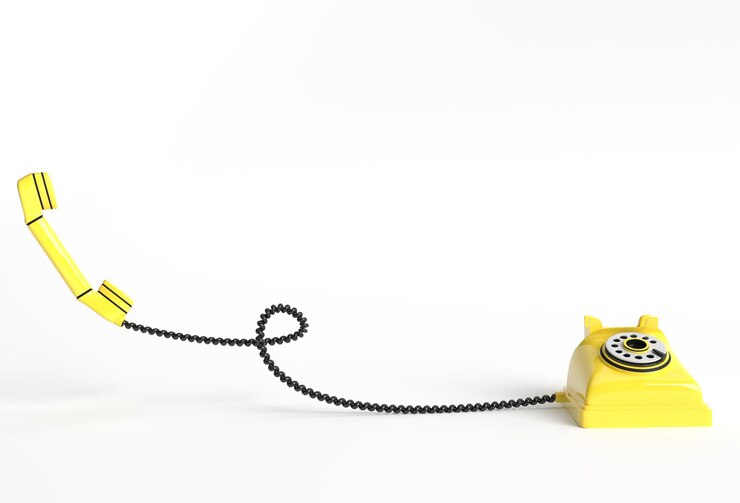 Kostenlose Foto 3d-render-konzept der alten telefonkunst 3d-designillustration.