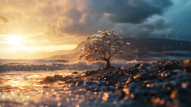 3D-Rendering des Geldbaums