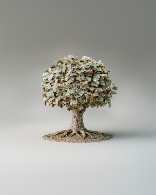 3D-Rendering des Geldbaums