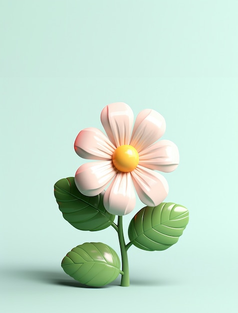 Kostenloses Foto 3d-rendering einer blume