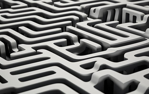 3D-Rendering eines abstrakten schwarz-weißen Hintergrunds