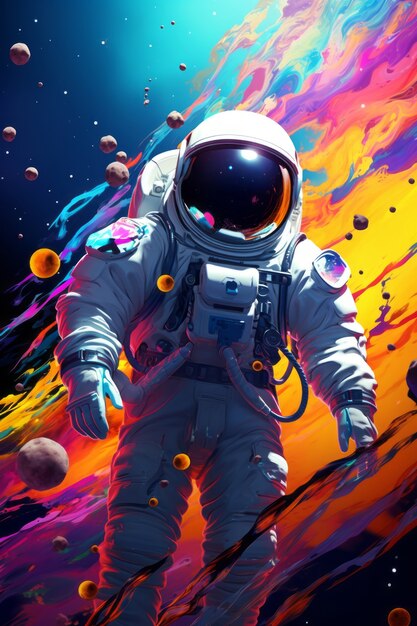 3D-Rendering eines Astronauten