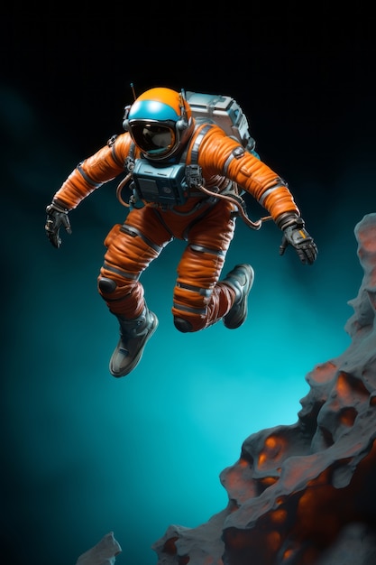 Kostenloses Foto 3d-rendering eines astronauten