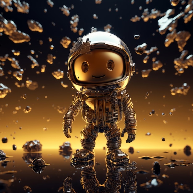 Kostenloses Foto 3d-rendering eines astronauten