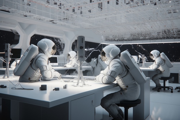 Kostenloses Foto 3d-rendering eines astronauten