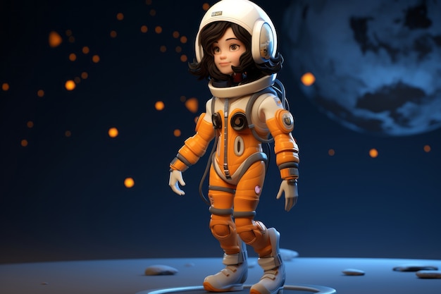 Kostenloses Foto 3d-rendering eines astronauten