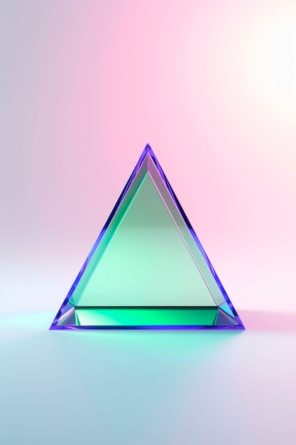 3D-Rendering eines durchsichtigen Dreiecks