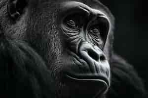 Kostenloses Foto 3d-rendering eines gorilla-portraits